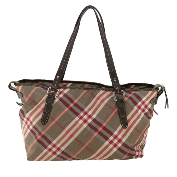 BURBERRY Nova Check Shoulder Bag Canvas Red Auth ti679 - Picture 2 of 16